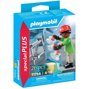 PLAYMOBIL 71754 - Vitrier avec deux vitres  seau et accessoires