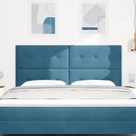 vidaXL Tête de lit avec tête de lit Bleu foncé 180 cm Cuir synthétique