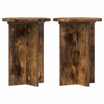 vidaXL Support de Plante 2 pièces Chêne fumé Ø29 5 x 40 cm