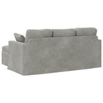 vidaXL Canapé Gris clair 198 x 134 x 80 cm Velours