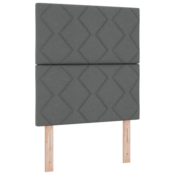 Tête de lit LED vidaXL Design Blocs Diamants Gris foncé 80 cm Tissu