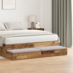Tiroirs de lit vidaXL en bois vintage 160x36 5x16 5 cm en bois reconstitué