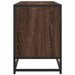 vidaXL Meuble TV chêne marron 100x35x50 cm bois d'ingénierie et métal