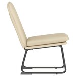 vidaXL Chaise longue Crème 52x75x76 cm Tissu