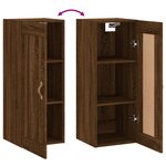 vidaXL Armoire murale chêne marron 34 5x34x90 cm bois d'ingénierie