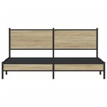 vidaXL Cadre de lit en métal sans matelas chêne sonoma 160x200 cm