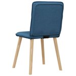 vidaXL Chaises à manger lot de 6 bleu tissu