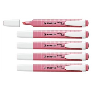 Surligneur swing cool Pastel Edition  rose x 5 STABILO