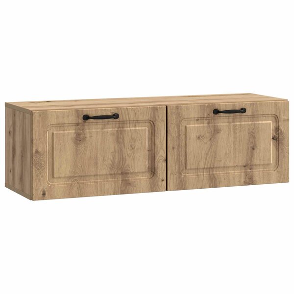 vidaXL Meuble TV mural 98 x 31 x 30 cm Chêne artisanal