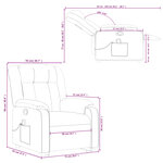 vidaXL Fauteuil inclinable de massage Crème Similicuir