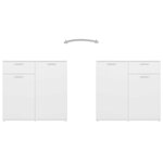 vidaXL Buffet Blanc 160x36x75 cm Bois d'ingénierie