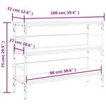 vidaXL Table console chêne sonoma 100x32x75 cm bois d'ingénierie