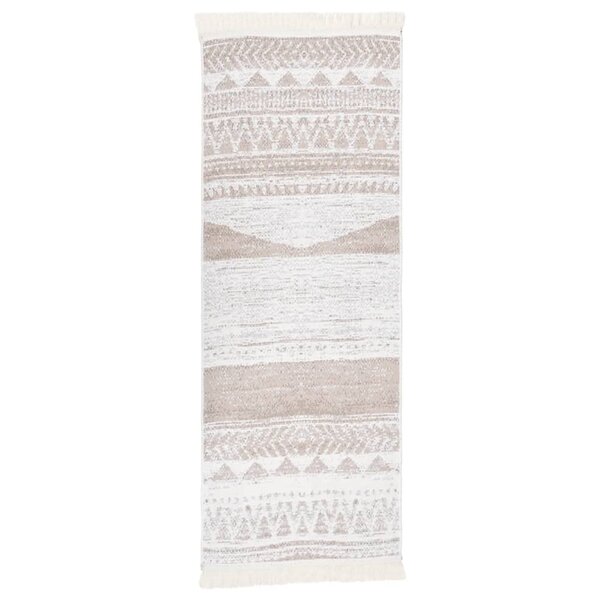 vidaXL Tapis Beige 100x300 cm Coton