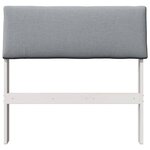 vidaXL Tête de lit capitonnée Gris clair 80 cm Pin massif
