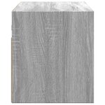 vidaXL Meuble TV mural avec lumières LED sonoma gris 80x31x35 cm