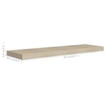 vidaXL Étagères murales flottantes 4 Pièces chêne 90x23 5x3 8 cm MDF