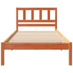 vidaXL Cadre de lit Marron cire 75 x 190 cm Bois massif en pin