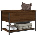 vidaXL Banc de rangement chêne marron 70x42 5x47 cm bois d'ingénierie