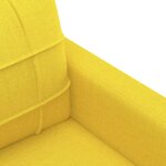vidaXL Ensemble de canapés 3 Pièces avec coussins jaune clair tissu