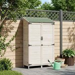 vidaXL Abri de jardin Blanc 106 5 x 56 x 176 cm Bois de Sapin Massif