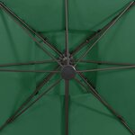 vidaXL Parasol déporté à double toit 300x300 cm Vert