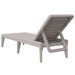 vidaXL Chaise longue cappuccino 186x60x29 cm PP