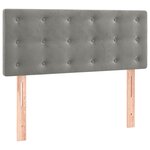vidaXL Sommier à lattes de lit avec matelas et LED Gris clair 90x190cm