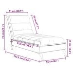 vidaXL Chaise longue de massage avec coussins crème tissu