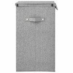 vidaXL Panier à linge pliable Gris 51x34 5x59 cm Tissu en faux lin