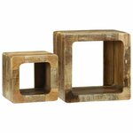 vidaXL Meuble TV 2 Pièces Marron Bois de manguier brut massif