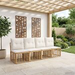 vidaXL Canapé de jardin 4 places sans accoudoir 4 Pièces