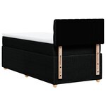 vidaXL Sommier à lattes de lit avec matelas Noir 100x200 cm Tissu