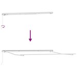 vidaXL Auvent manuel rétractable anthracite et blanc 450x300 cm