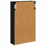 vidaXL Armoire murale de salle de bain Chêne Noir 30 x 10 x 50 cm