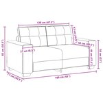 vidaXL Canapé 2 Pièces Crème Tissu en lin mélangé