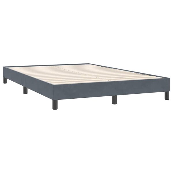 vidaXL Cadre de lit sans matelas gris foncé 160x220 cm velours