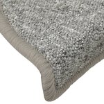 vidaXL Tapis d'escalier 15 pièces 56 x 17 x 3 cm Gris clair Demi-rond