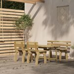vidaXL Ensemble à manger de jardin 4 Pièces Bois de pin imprégné
