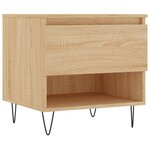 vidaXL Table basse chêne sonoma 50x46x50 cm bois d'ingénierie