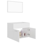 vidaXL Ensemble de meubles salle de bain 2 Pièces Blanc Bois d'ingénierie