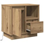 vidaXL Cabinet de chevet avec chêne artisanal 50 x 34.5 x 50 cm.