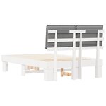 vidaXL Cadre de lit avec tête de lit rembourrée Gris clair