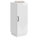 vidaXL Buffet Blanc brillant 33 x 34 5 x 87 cm Bois d'ingénierie