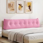 vidaXL Coussin de Dos Rose 200 x 24 x 50 cm tissu
