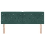vidaXL Tête de lit LED avec tête de lit Vert foncé 144 cm Polyester