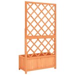 vidaXL Jardinière à treillis jardin Marron 70x30x135 cm Bois de sapin