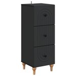 vidaXL Armoire à tiroirs Noir 33 x 34 5 x 90 cm Bois d'ingénierie