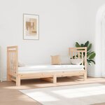 vidaXL Lit coulissant 2x(90x190) cm Bois de pin massif