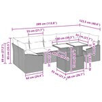 vidaXL Ensemble de canapés de jardin 8 pièces avec coussins beige en résine tressée