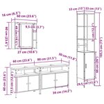 vidaXL Ensemble de meubles de salle de bain 4 pièces en chêne naturel